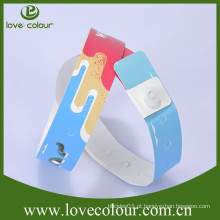 Festival evento barato personalizado uma vez use tyvek wristbands